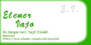 elemer vajo business card